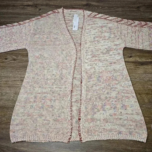 NWT Soft Surroundings  Ochoa Multi Colored Open Bohemian Knit Cardigan 1X $120 - Picture 8 of 12
